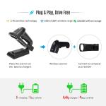 1D Code Barcode Scanner 3 In 1 Bluetooth 2.4GHz Wireless Wired Connection