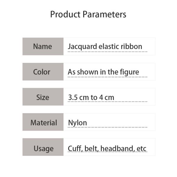 2 Inch nylon elastic band for clothing waistband underwear custom logo knitted elastic jacquard band