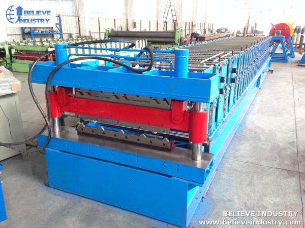Quality 2 Layer Roofing Sheet Roll Forming Machine With Wall Panel Type Side Structure for sale
