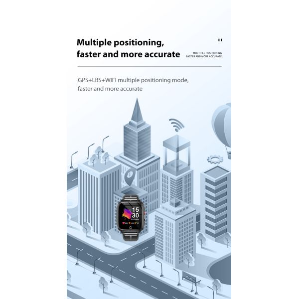 ASR3601 1.54" IPS Fitness Tracker Smartwatch GPS Locator Android 5.0 DPS