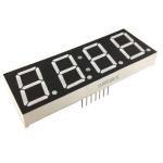 Common Cathode Polarity LED Clock Display with Aluminum Frame in Grey/Black Face
