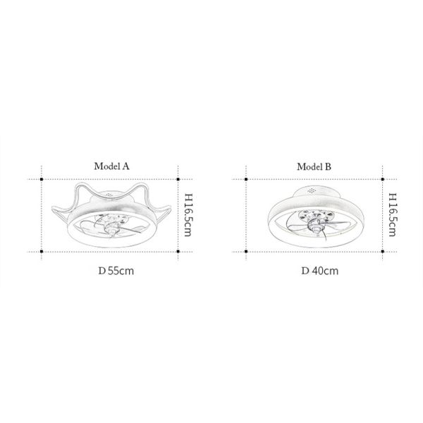 36W Modern Decorative LED Ceiling Fan Lamp Adjustable Wind Speed With Remote Control Sand Gold Indoor Lighting Bedroom