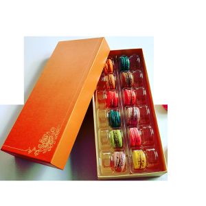 Varnishing Archaize Style Macaron Packaging Boxes SGS Printed Paper Box