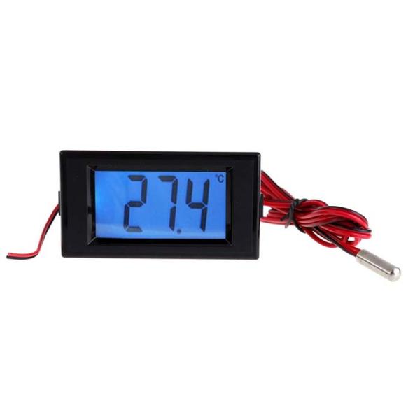 Quality Digital Blue LCD Thermometer Temperature Panel Meter With Probe Sensor for sale
