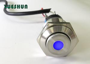 China 16mm Dot Type Push Button Switch LED Illuminated , LED Latching Push Button Switch wholesale