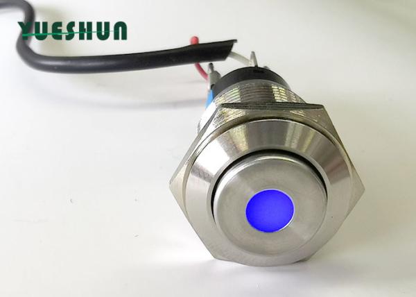16mm Dot Type Push Button Switch LED Illuminated , LED Latching Push Button