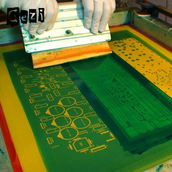 Printed Circuit Boards Polyester Printing Mesh , Flexible Yellow 110 Mesh Screen