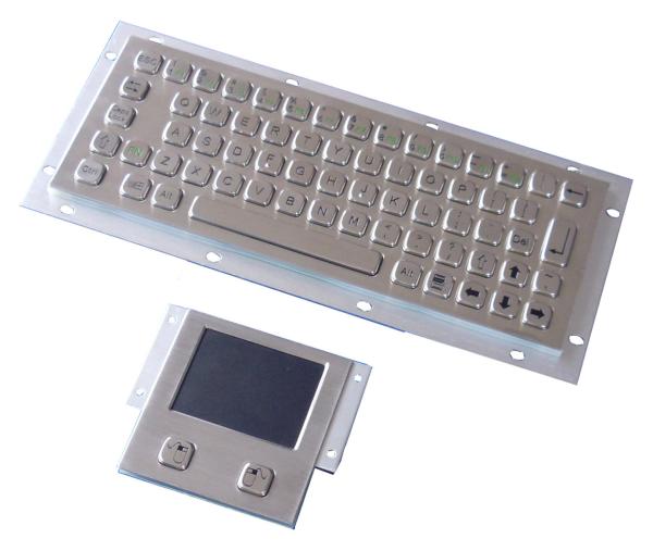 Vandal proof industial keyboard integrate touchpad pointing device USB or PS/2