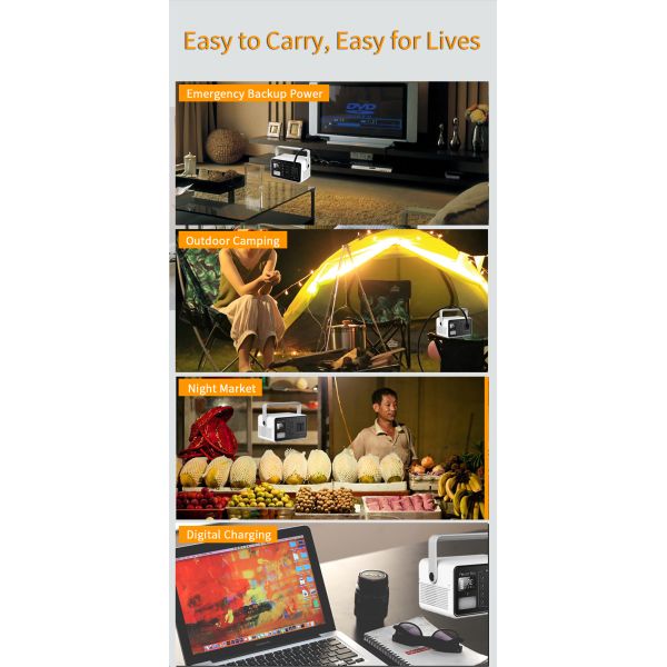 200W Lithium Battery Generation, Portable Solar Power Station Home Battery Storage Generator