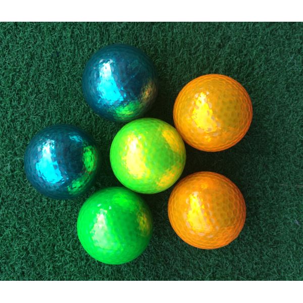 metallic golf balls