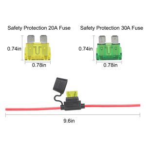 10AWG Solar Extension Cable with Fuse Holder 10A-30A