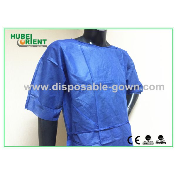 CE MDR Polypropylene Nonwoven Disposable Patient Gown Without Sleeves