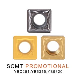 Cnc Turning Tungsten Carbide Lathe Tool Inserts Yellow SCMT120408