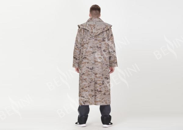 Quality Pure Polyester Waterproof Rain Coats With Lining  Men'S Digital Camouflage Printed M/L/XL for sale
