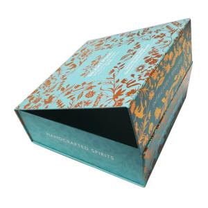 China Custom Logo Printed Folding Magnetic Gift Box With Ribbon FSC Certified wholesale