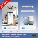 Remote Control Ceiling Fans with Lights and 6 Speed Reversible DC Motor App