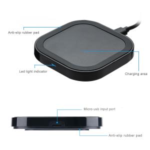 China 2018 new QI fast wireless charger for iPhone x and Samsung Crystal LED wireless car charger custom charging wholesale