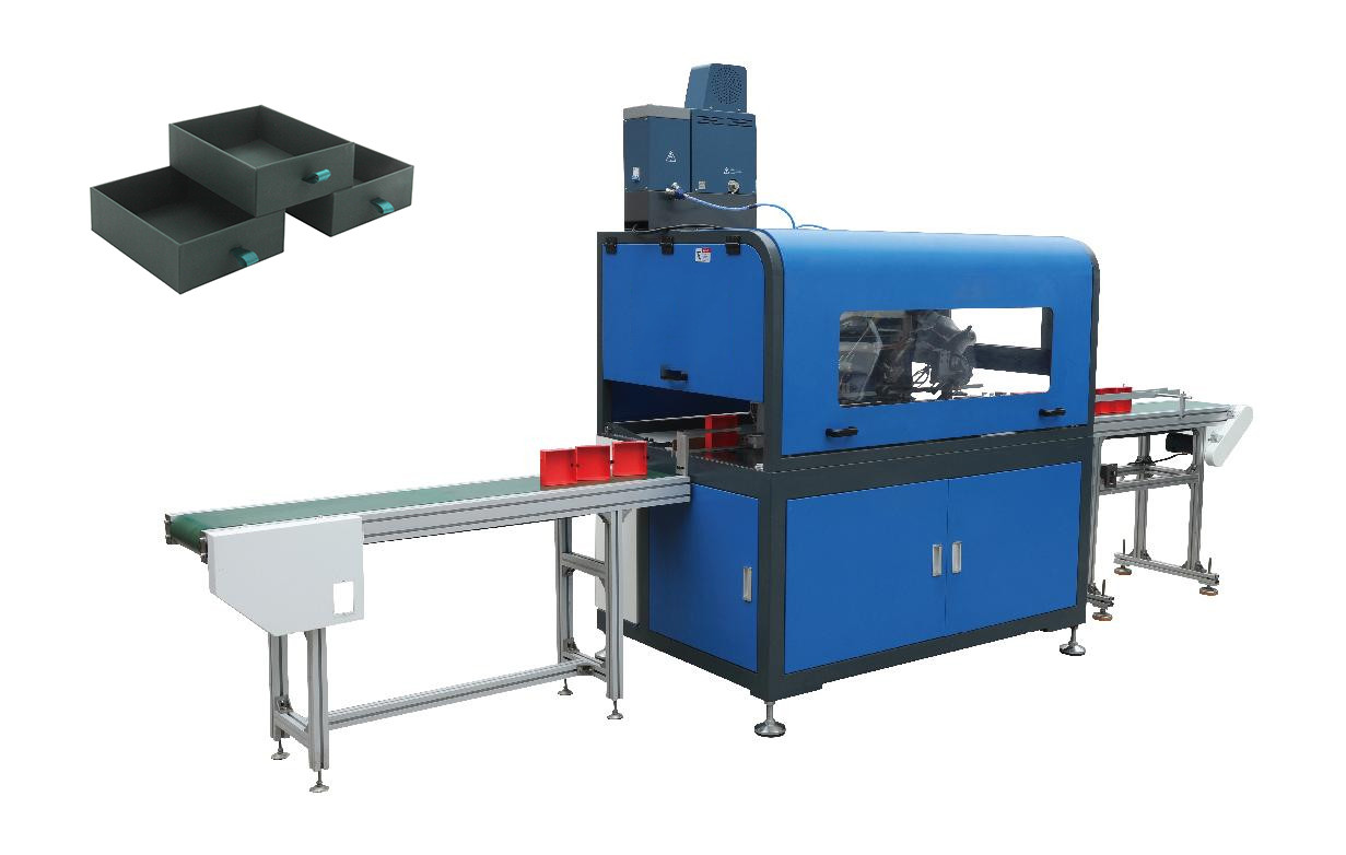Drawer Boxes Automatic Rigid Box Machine Ribbon Inserting