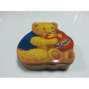 Custom Tin Candy Containers , Bear-Shaped Candy Packaging Box