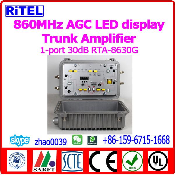CATV/MATV 860MHz 1-Port output 30dB AGC Trunk Amplifier/Line Amplifier RTA-8630G