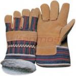 Boa Lining heavy-duty industry working man Pig Winter Leather Gloves 21301