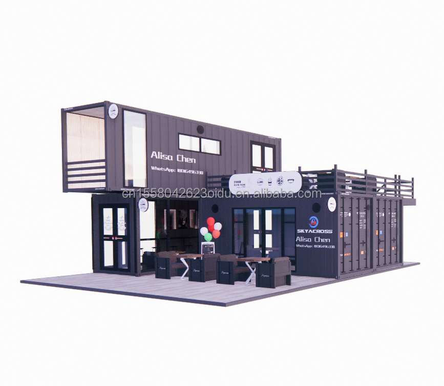 Modular Prefabricated Houses Made of Galvanized Steel Square Tubes for Office and Apartment