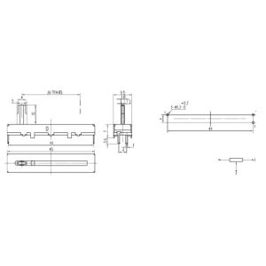 Slide potentiometer, WH39, Audio potentiometer, carbon potentiometer, 30mm