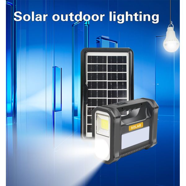 Portable Dc Solar Lighting System Camp Solar Light Ground Mounting