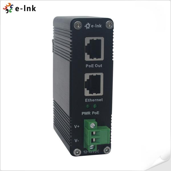 Quality High Power 1.25G 2.5G 5G 10G Gigabit PoE+ Injector 802.3 At With 12VDC-48VDC Power Input for sale