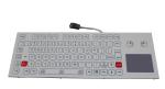 USB cable with 12 FN keys panel mounted keyboard with rugged touchpad