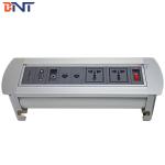 customize multimedia conference table manual flip up socket with 3 universal