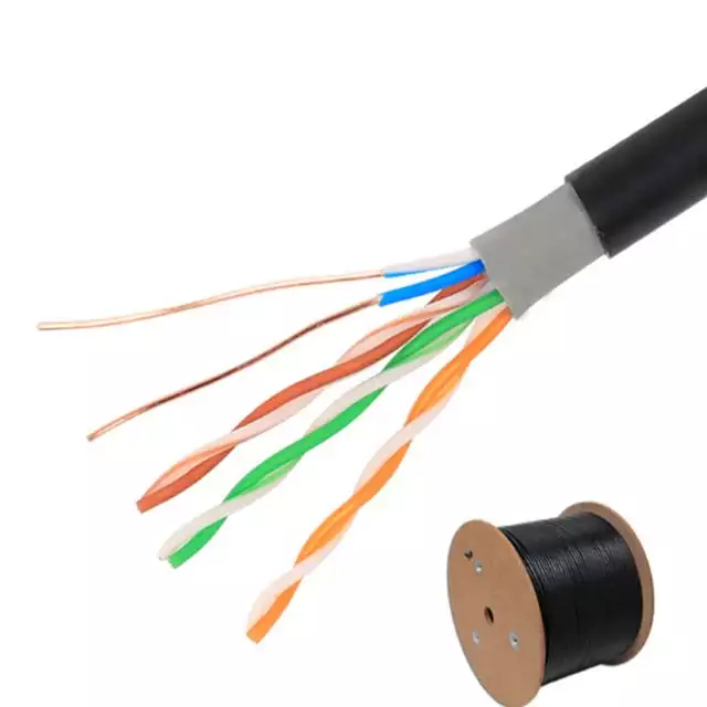 ANATEL Outdoor Network Cable Cat6 UTP Bare Copper 4 Pairs Twisted PVC PE Double Jacket