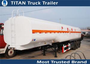 China 3 Axles petrol / palm oil / diesel tank trailer 45000 liters with 1 - 7 compartments on sale