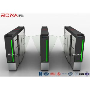 China Acrylic Flap Barrier Gate Fingerprint Rfid Card Reader Security Turnstile wholesale