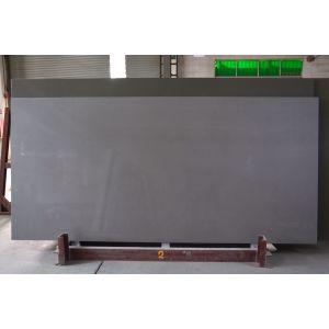 China Pure Grey Artificial Quartz Stone Slab 25.5X96 For Kitchen Countertop on sale