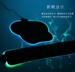 China Reduce Pain Rgb Light Mouse Pad , ODM Keyboard And Mouse Mat With Wrist Support wholesale