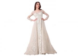 China Sexy Off Sholder Ladies Evening Dresses , Muslim Wear Long Sleeve Ball Gown wholesale
