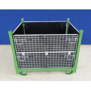 China Lightweight Collapsible Wire Container Portable Wheels Available Easily Move wholesale