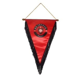 China Square Triangle Pennant Wall Flag With Coated And Satin Material wholesale