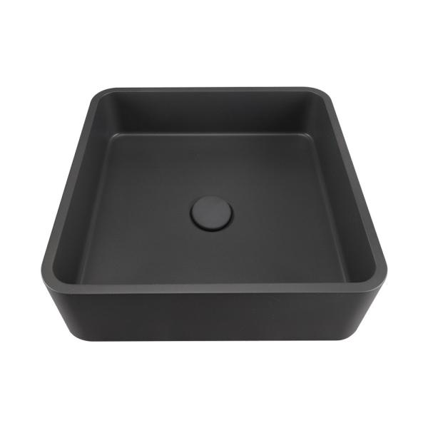 Quality Square Concrete Wash Basin With Matte Finish Without Overflow for sale