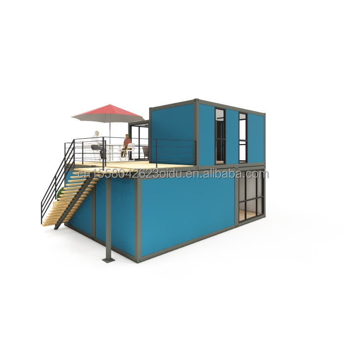 Modular Steel Buildings Hotel Container Houses Movable Prefab 40ft Shipping Fast Food Container Restaurant Cafe Coffee Shop and Bar