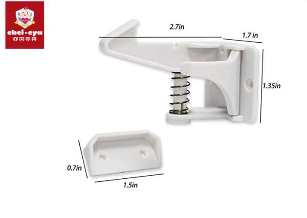 Quality Hidden Spring Baby Lock With Press Button Child Proofing Drawer Lock For Home Safety for sale