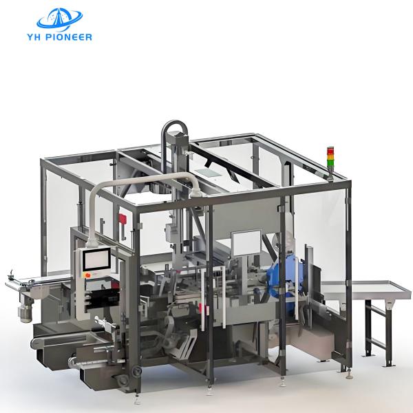 Quality High Fficiency Drop - Type Bottle Case Packer For PET Glass And Aluminum Bottles With 6kw Power And Low Noise Operation for sale