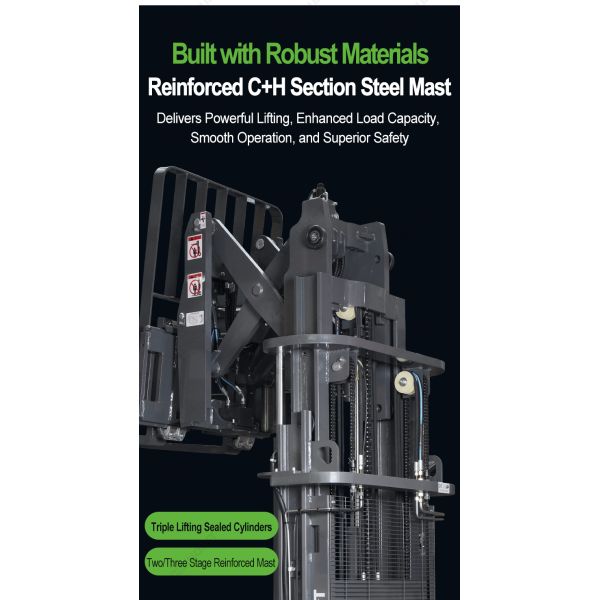 Sinolift CQDX15 CQDX20 Pedestrian Scissors Electric Reach Stacker