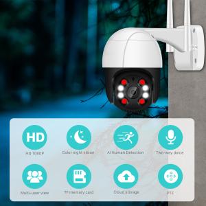 P2P RTSP 4X Ai Human Tracking Camera IP66 Wireless IP Security Camera
