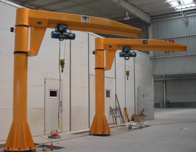 3tons Column Boom Jib Crane 7m With Remote Control 360 Degree Rotating