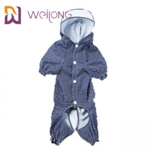 China Waterproof Hooded Pet Raincoat Snaps Opening Digital Print PU Print wholesale
