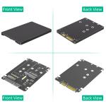 Full-size NGFF M.2 B Key/mSATA SSD to 2.5 SATA3 Adapter 2 in 1 with Plastic