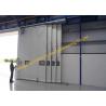 Multi Sector Structural Folded Hinged Sliding Doors Bottom Rolling Hangar Door Smart Track Design for sale