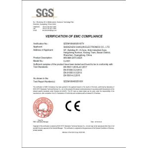 Shenzhen Chaojin Electronics Co.,LTD Certifications